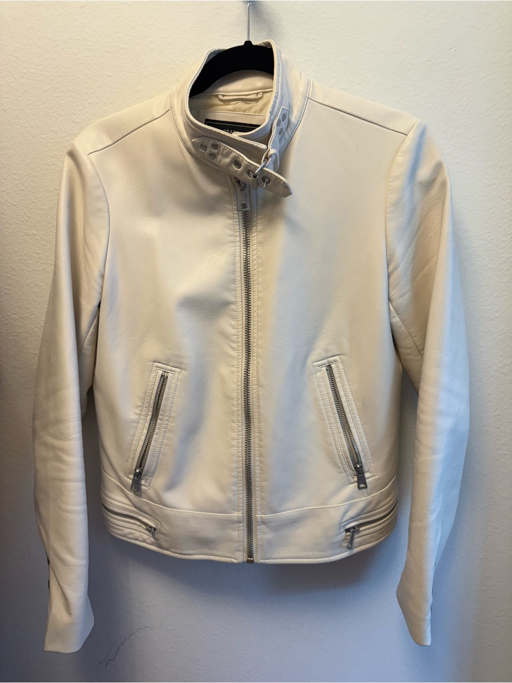 Levi’s Faux Leather Moto Jacket in Cream